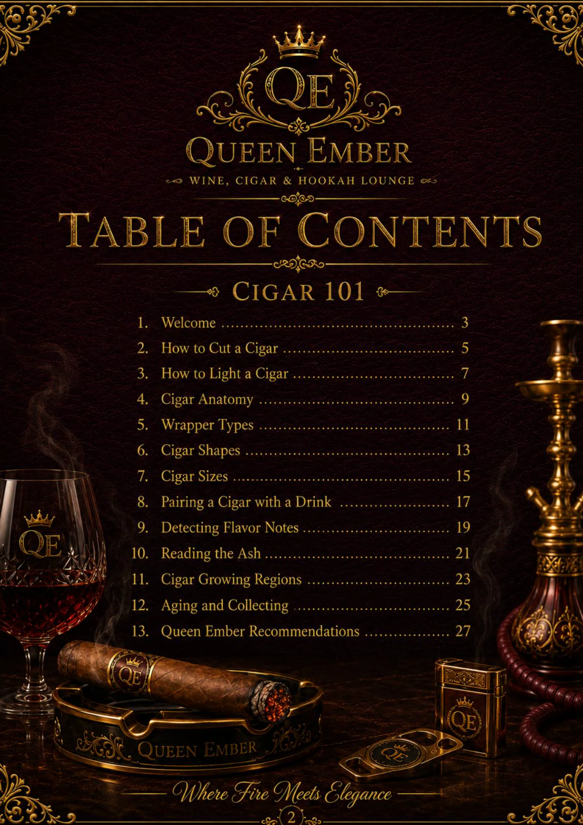 Page 2 of the Queen Ember Ultimate Cigar Guide